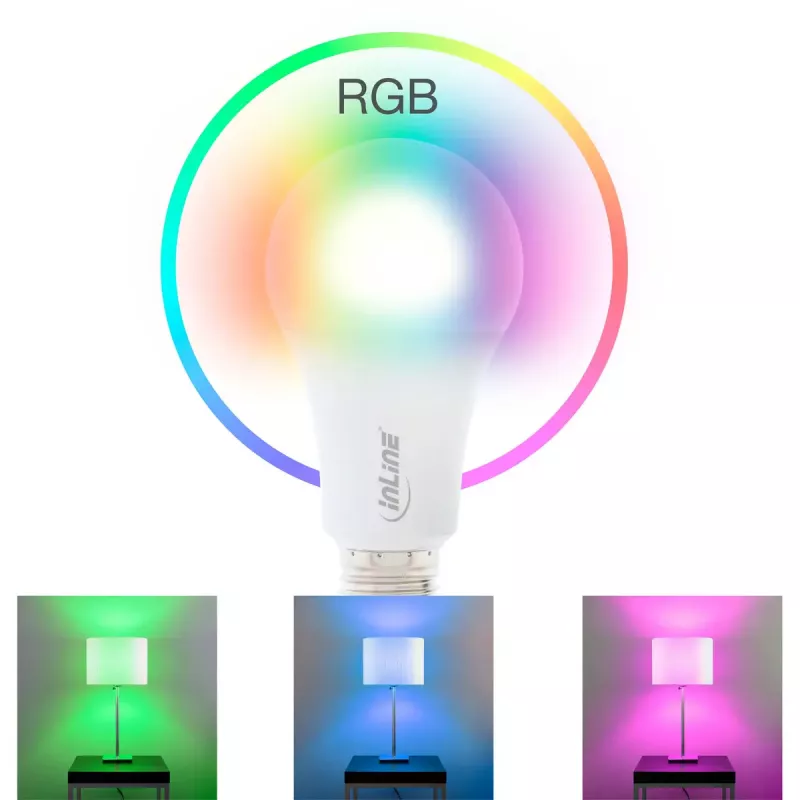 InLine SmartHome LED bulb RGB E27, 900LM