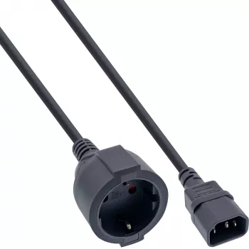 InLine 30pcs. pack Bulk-Pack power cable, C14 male / CEE 7/7 female