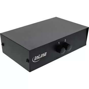 InLine AV Switch manual 2-port 3x RCA IN/OUT Composite Black