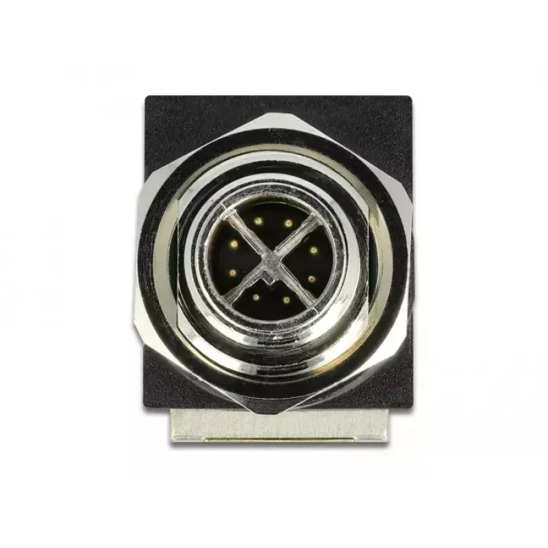Network Adapter DeLOCK M12 8 pin X-coded male to RJ45 jack