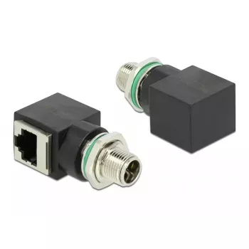 Network Adapter DeLOCK M12 8 pin X-coded male to RJ45 jack