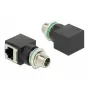 Network Adapter DeLOCK M12 8 pin X-coded male to RJ45 jack