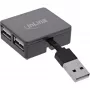 InLine USB 2.0 4-Port Hub, USB-A male to 4x USB-A female, cable 4cm