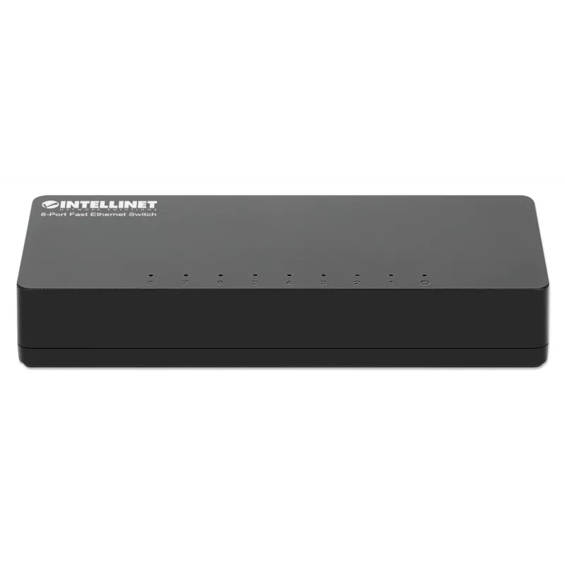 Intellinet 8-Port Fast Ethernet Switch Desktop Size, Plastic, IEEE 802.3az (Energy Efficient Ethernet), Black