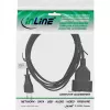 InLine Euro Type C Plug Power Extension male / female, black, 5m