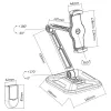 InLine Tablet Holder for Wall or Table mount, universal for 4.7 inch-12.9 inch