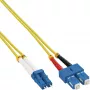 Fiber Optical Duplex Cable LC/SC 9/125µm OS2 15m InLine 88656A