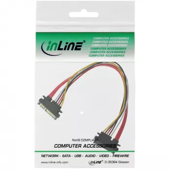 InLine SATA Data + Power Cable SATA 6Gb/s male / female 0.30m