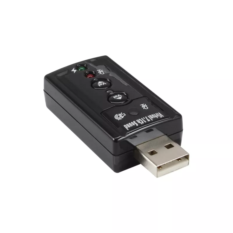 USB Sound Card InLine 33051C with Virtual 7.1 Surround Sound