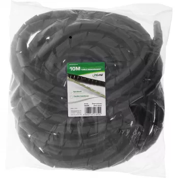 Spiral cable wrap InLine 10 m, black, 25 mm diameter