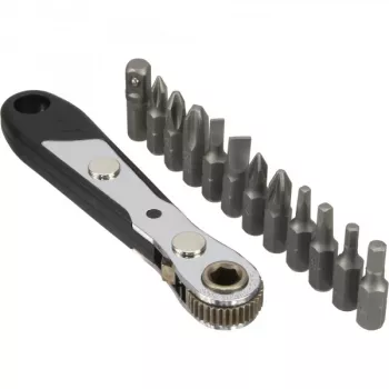 InLine Pocket Tool Set with Mini Ratchet Wrench + Bit Set 12pcs.
