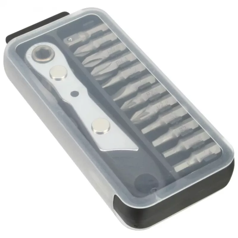 InLine Pocket Tool Set with Mini Ratchet Wrench + Bit Set 12pcs.