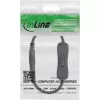 InLine DC cable with Switch, DC male/female 3.5x1.35mm, AWG 18, black, 0.20m