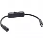 InLine DC cable with Switch, DC male/female 5,5x2,5mm, AWG 18, black, 0.20m