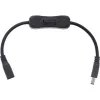 InLine DC cable with Switch, DC male/female 5,5x2,5mm, AWG 18, black, 0.20m