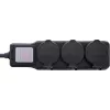 InLine 16493Q power extension 10 m 3 AC outlet(s) Black
