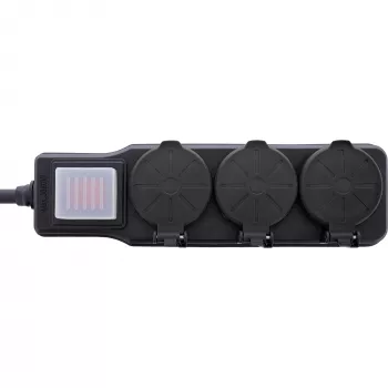 InLine 16493O power extension 3 m 3 AC outlet(s) Black