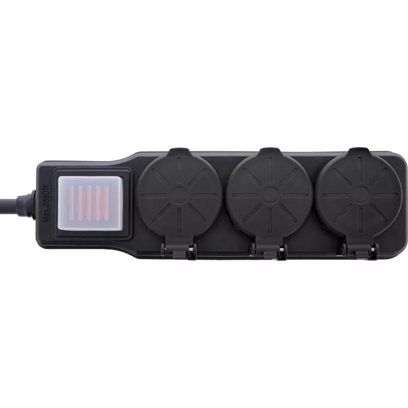 InLine 16493O power extension 3 m 3 AC outlet(s) Black