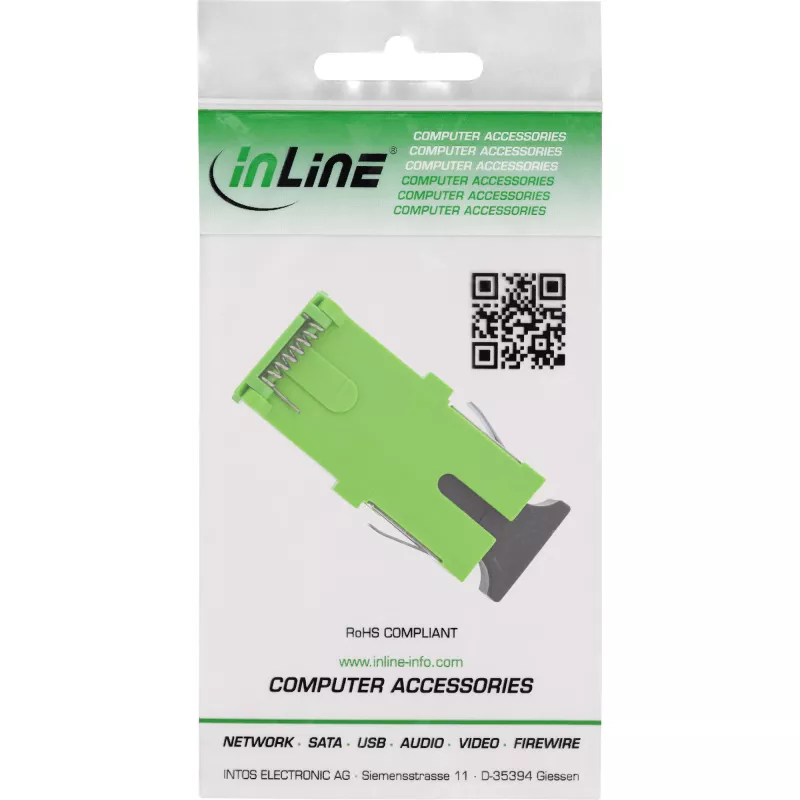 Fibre optic adapter InLine 89992F SC/SC Single-mode Green