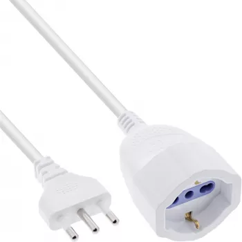 InLine 16403I power extension 3 m 1 AC outlet(s) Indoor White