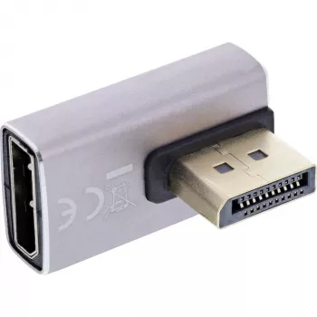 DisplayPort Gender Changer InLine 17291I Grey Black Gold Plated