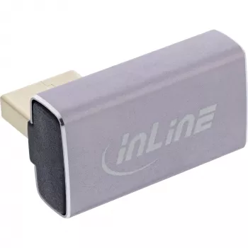 DisplayPort Gender Changer InLine 17291I Grey Black Gold Plated