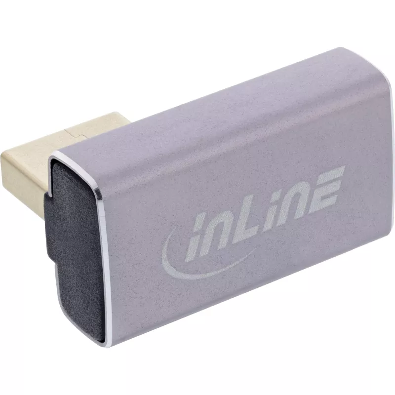 DisplayPort Gender Changer InLine 17291I Grey Black Gold Plated