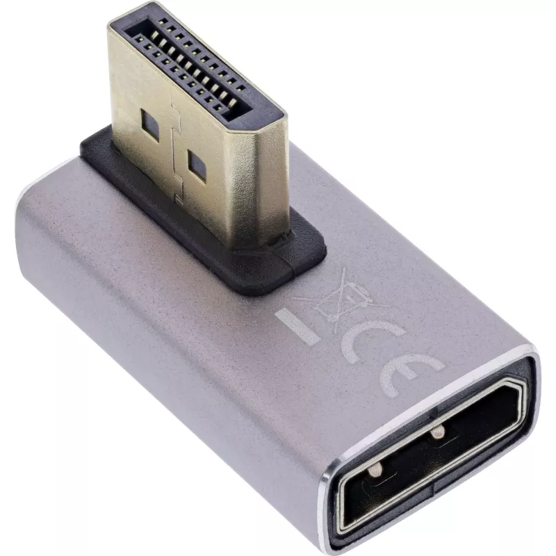 DisplayPort Gender Changer InLine 17291I Grey Black Gold Plated