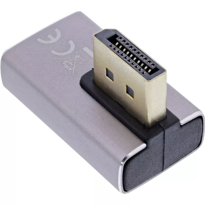 DisplayPort Gender Changer InLine 17291I Grey Black Gold Plated
