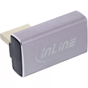 DisplayPort Gender Changer InLine 17291H Grey Black Gold Plated