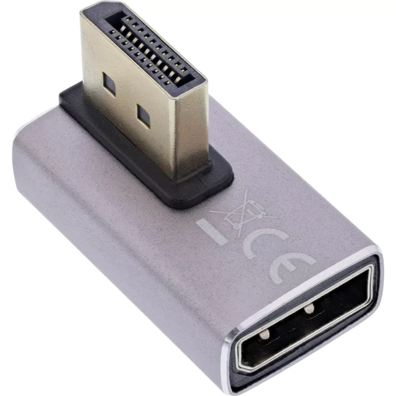 DisplayPort Gender Changer InLine 17291H Grey Black Gold Plated