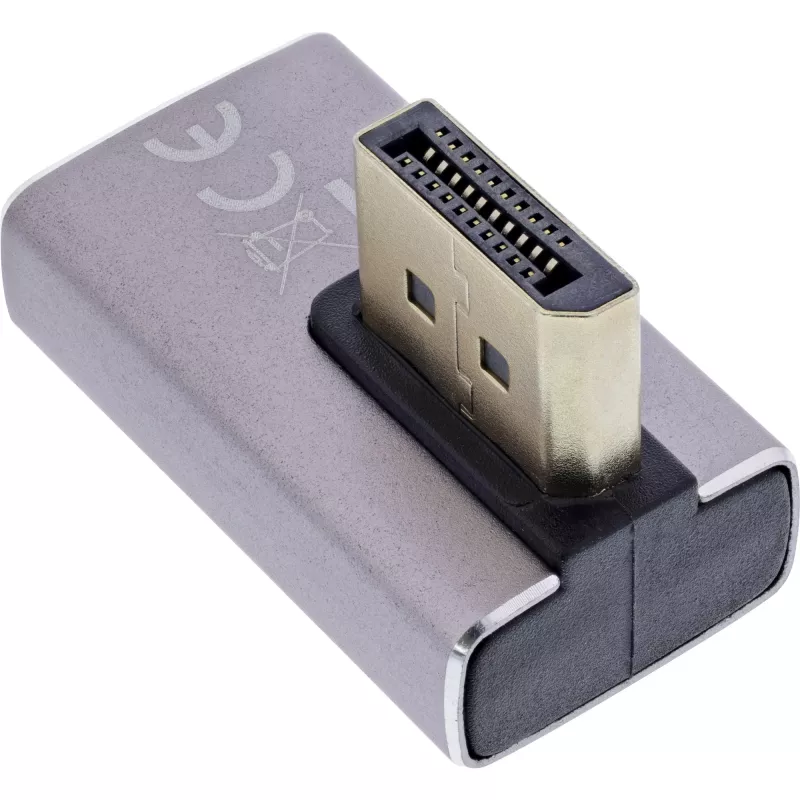 DisplayPort Gender Changer InLine 17291H Grey Black Gold Plated