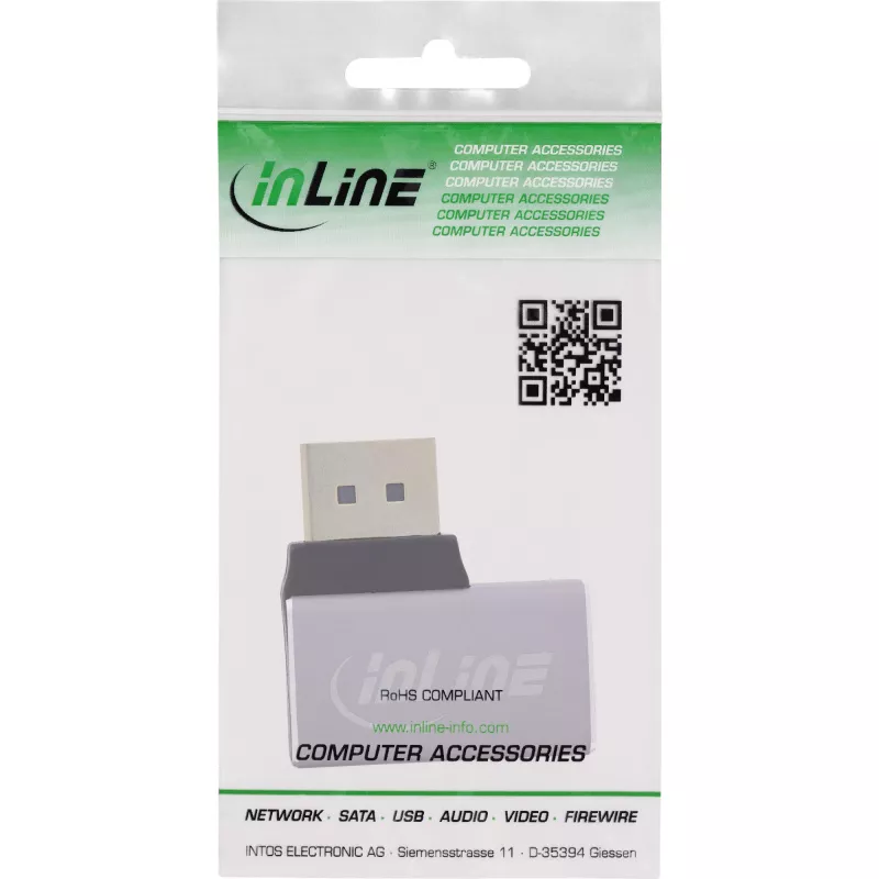 InLine 17291D cable gender changer DisplayPort Grey, Black
