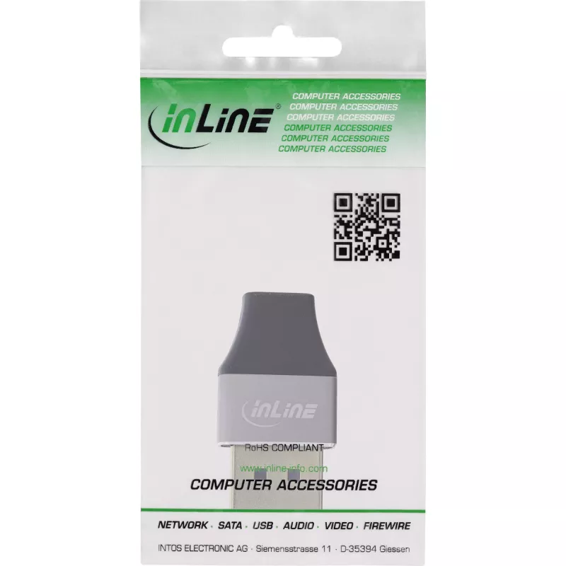 InLine 17291B cable gender changer DisplayPort Mini DisplayPort Black, Grey