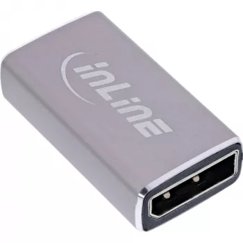 DisplayPort Gender Changer InLine 17291A Grey Gold Plated