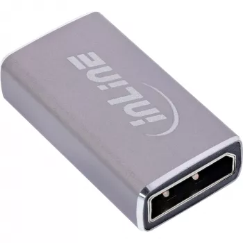 DisplayPort Gender Changer InLine 17291A Grey Gold Plated