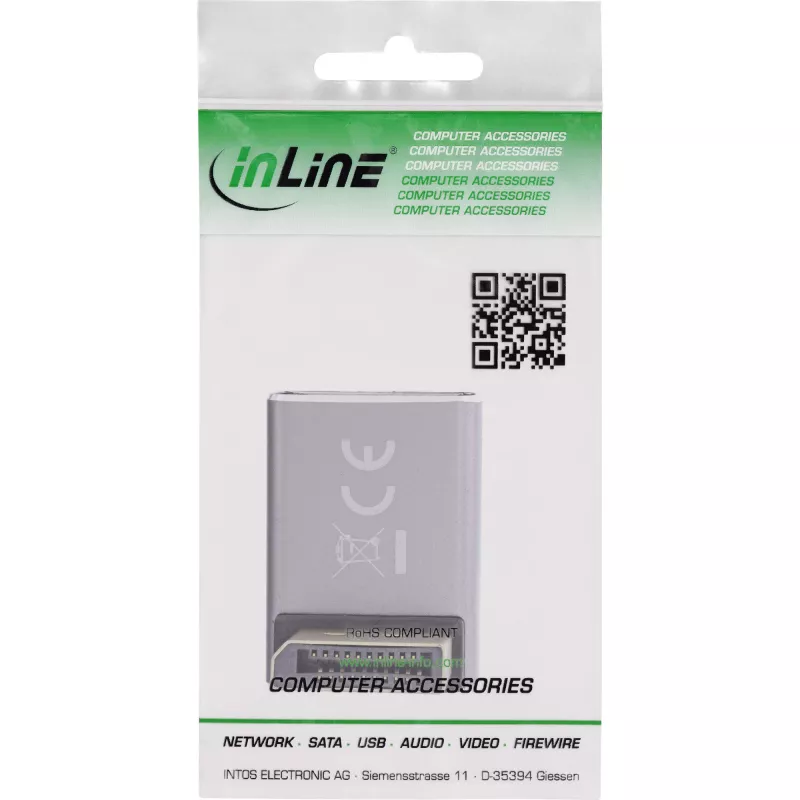 InLine 17291F cable gender changer DisplayPort Mini DisplayPort Grey Black