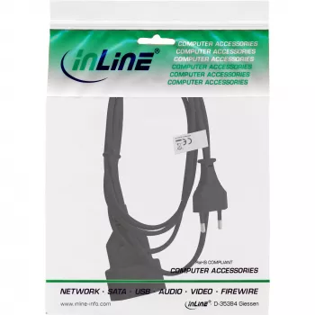 InLine 16686S power cable Black 0.5 m CEE7/16