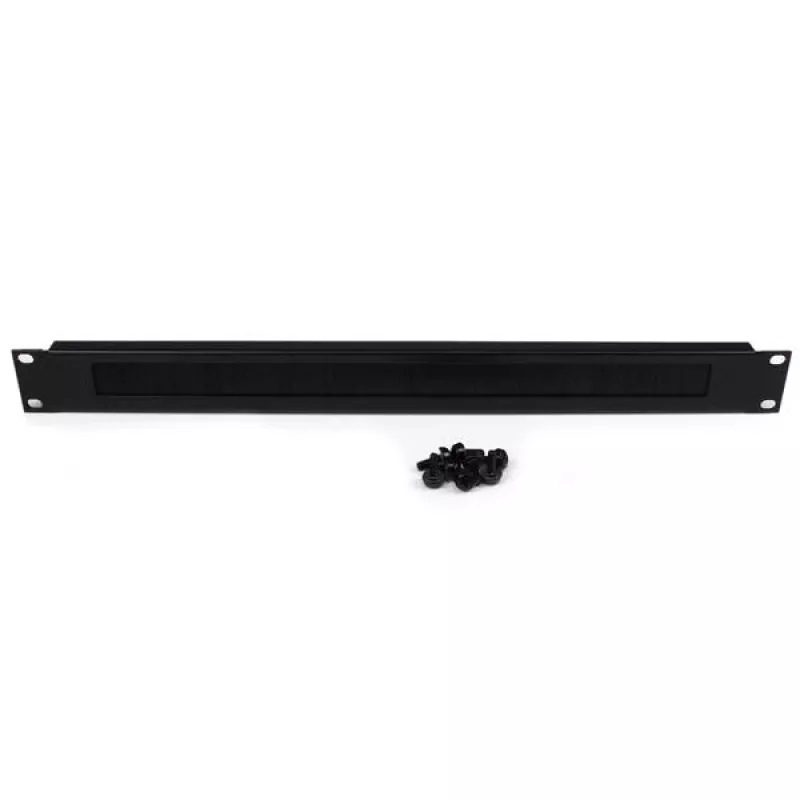 StarTech.com 1U High-density Brush Strip Cable Management Panel, Sturdy Steel Horizontal Data Centre Cable Organizer