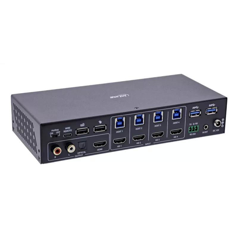InLine 57885I KVM switch Rack mounting Black