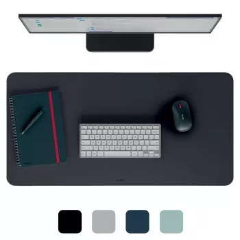 Leitz Large Desk Mat. Product colour: Black, Material: Polyvinyl chloride (PVC). Width: 400 mm, Depth: 800 mm, Height: 2 mm