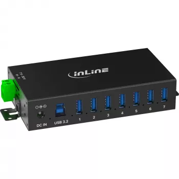 InLine 35396B interface hub USB 3.2 Gen 1 (3.1 Gen 1) Type-B 5000 Mbit/s Black
