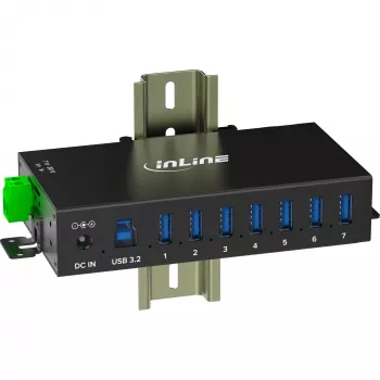 InLine 35396B interface hub USB 3.2 Gen 1 (3.1 Gen 1) Type-B 5000 Mbit/s Black