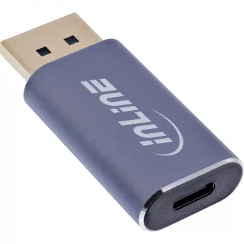 InLine 64107I video cable adapter USB Type-C DisplayPort Grey