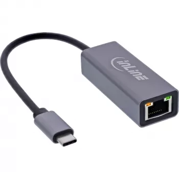 InLine 33380Q RJ-45 Adapter USB Type-C Male 1 Gbit/s Grey
