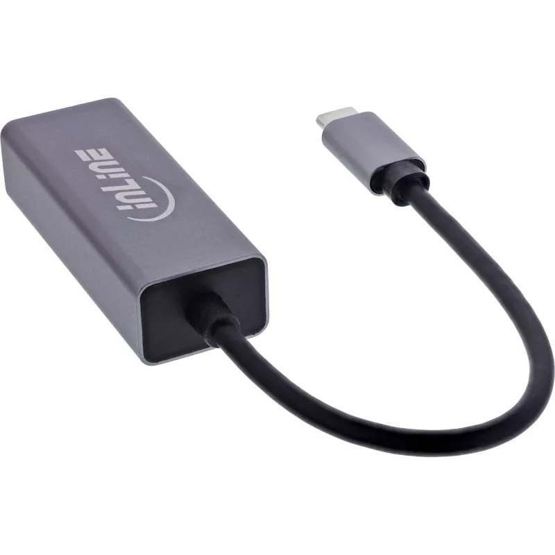 InLine 33380Q RJ-45 Adapter USB Type-C Male 1 Gbit/s Grey