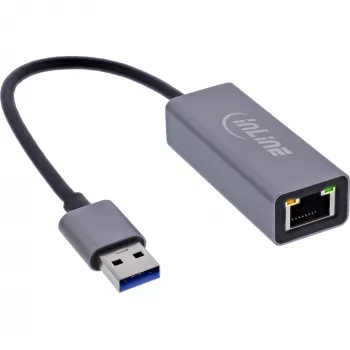 InLine 33380P interface cards/adapter RJ-45 USB Type-A Male 1 Gbit/s