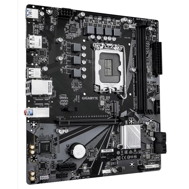 Motherboard GIGABYTE H610M D3W LGA1700 for 12th–14th Gen Intel CPUs, 5+1+1 VRM, DDR5 up to 5600MHz, 128GB, PCIe 3.0 M.2, 1GbE, USB 3.2 Gen1