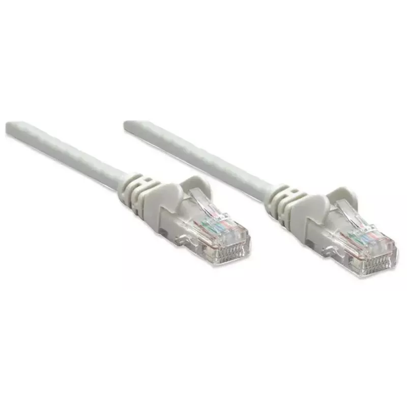 Intellinet Network Patch Cable, Cat6, 3m, Grey, CCA, U/UTP, PVC, RJ45, Gold Plated Contacts, Snagless, Booted, Lifetime Warranty