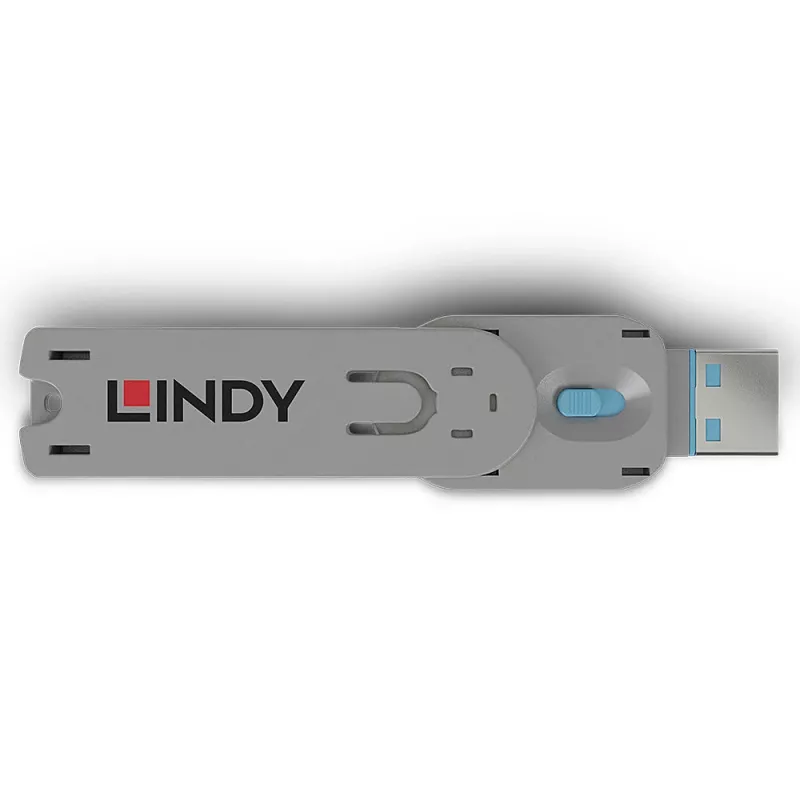 Port blocker key Lindy USB Type A Port Blocker Key Blue